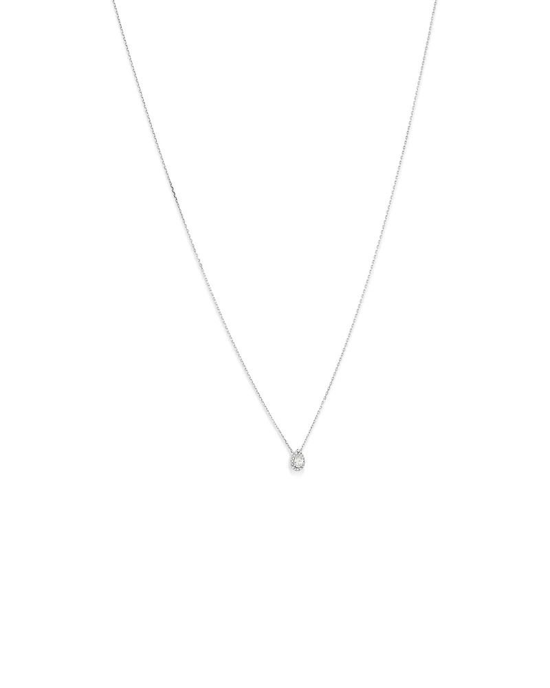 Pendentif halo poire de 0,23 carat TW en diamant en or blanc 10kt