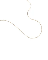 Snake Chain and Bead Station Necklace in 10kt Yellow Gold