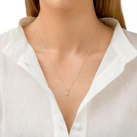 A' Initial necklace with 0.10 Carat TW of Diamonds in 10kt White Gold