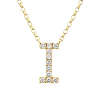 "K" Initial Necklace with 0.10 Carat TW of Diamonds in 10kt Yellow Gold