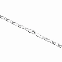 55cm (22") 3mm-3.5mm Width Hollow Curb Chain in 10kt Yellow Gold