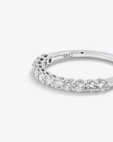 Carat TW Claw Set Laboratory-Grown Diamond Wedding Ring in 14kt White Gold