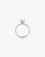 Bague avec Diamant Taille Émeraude de Laboratoire de 1,25 Carat en Or Blanc 14kt