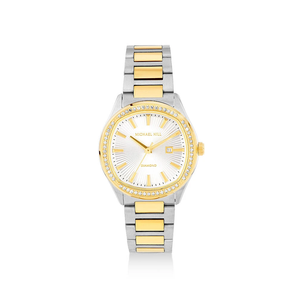 Women's Two-Tone Watch with 0.40 Carat TW of Diamonds in Gold Tone Stainless Steel