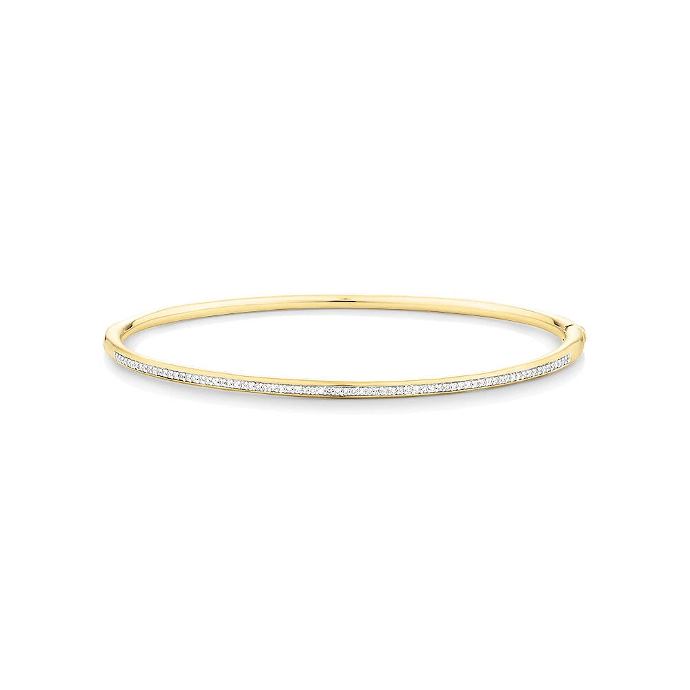 Bangle with 0.25 Carat TW of Diamonds in 10kt Yellow Gold