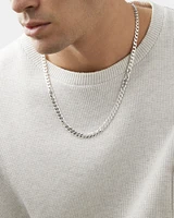 60cm (24") 6.5mm Width Men's Curb Chain in Sterling Silver