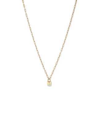 Signature Lock Necklace in 10kt Yellow Gold