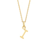 O Initial Pendant in 10kt Yellow Gold