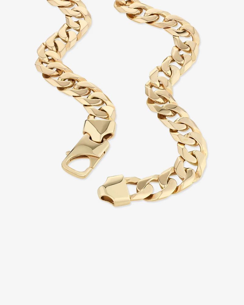 55cm (22") Solid Curb Chain in 10kt Yellow Gold