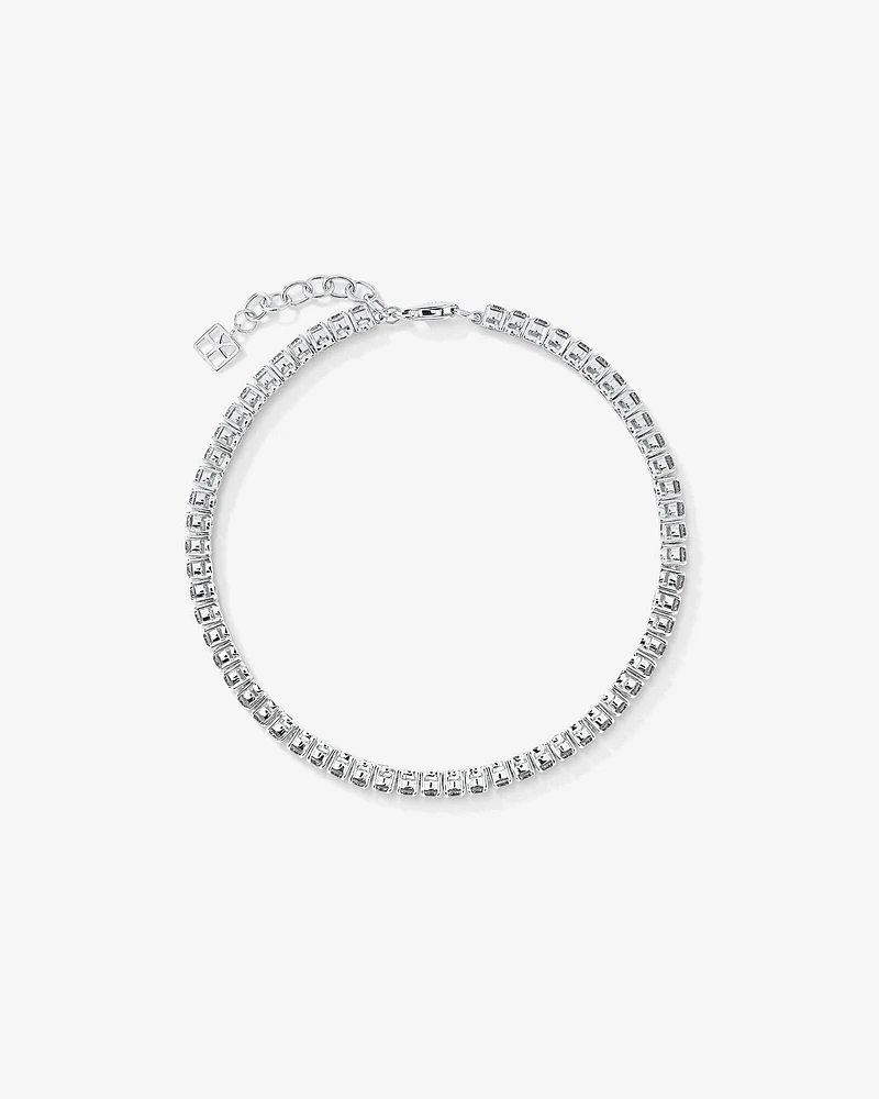 Cubic Zirconia Tennis Bracelet in Sterling Silver