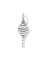 Diamond Accent Tennis Racquet Pendant in Sterling Silver