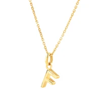 O Initial Pendant in 10kt Yellow Gold