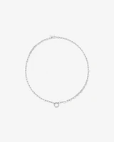 50cm (20") Round Paperclip Open Pendant Chain in Sterling Silver