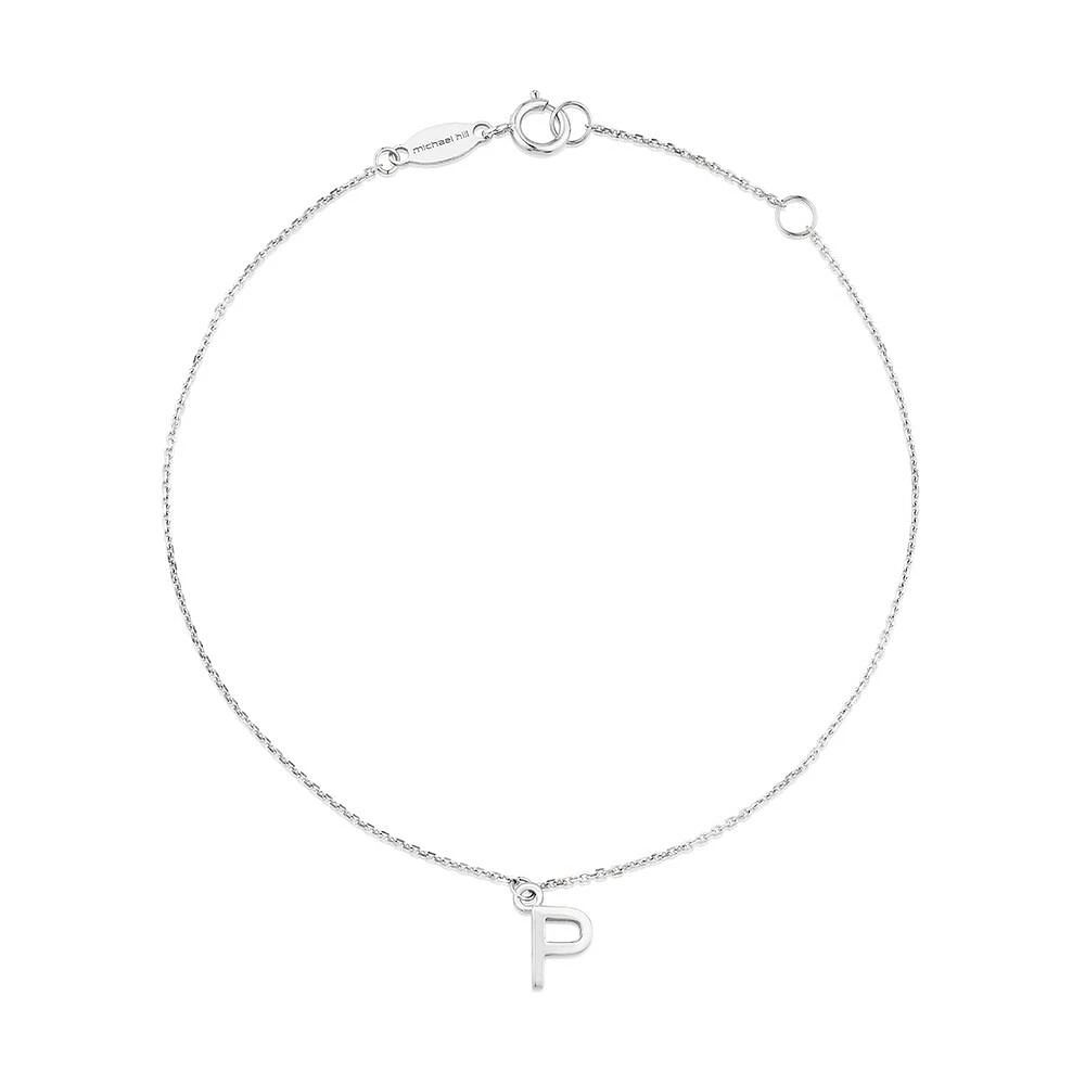 Bracelet à initiale « D » en argent