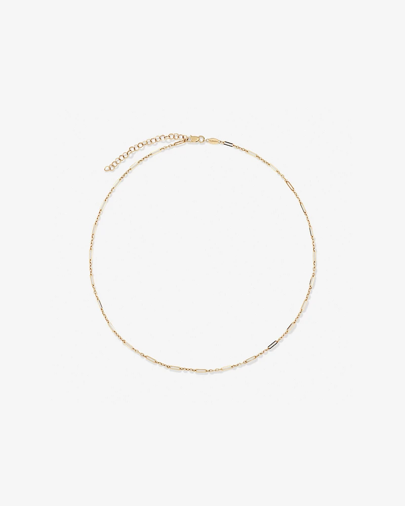 1.6mm Wide Paperclip 3 and 1 Chain in 10kt Yellow Gold