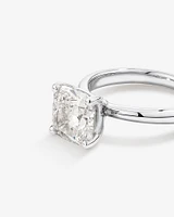 3.00 Carat TW Cushion Cut Laboratory-Grown Diamond Solitaire Engagement Ring in Platinum