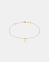 19cm (7.5") C Initial Bracelet in 10kt Yellow Gold