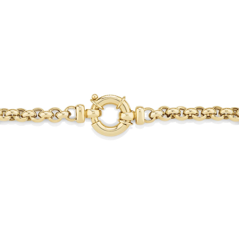 19cm (7.5") 5mm-5.5mm Width Hollow Belcher Bracelet in 10kt Yellow Gold