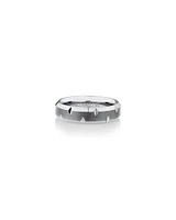 6mm Men's Ring Grey Sapphire Tungsten