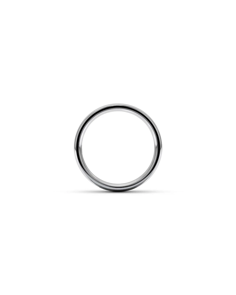 8mm Black Titanium Polished Dome Wedding Band