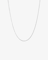 50cm (20") 1.25mm Width Round Box Chain Necklace in Sterling Silver