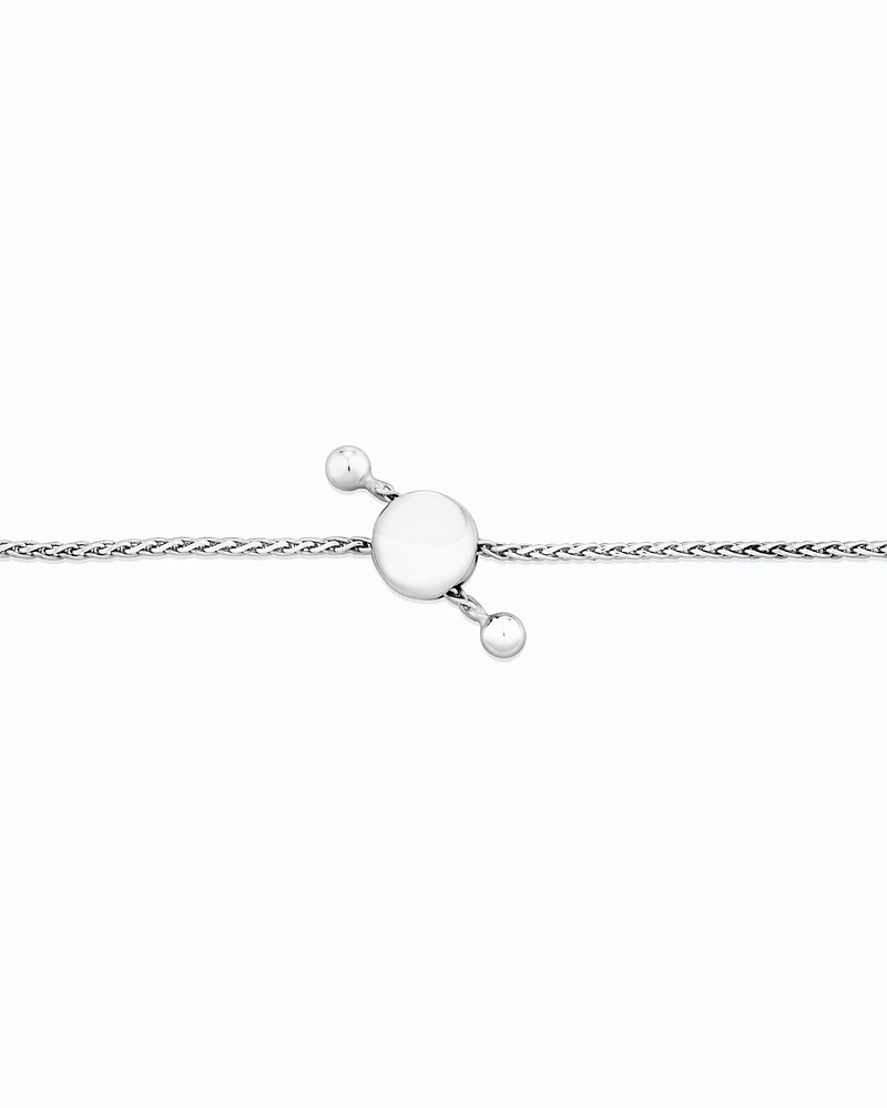 Everlight Adjustable Bracelet with a Diamond in Sterling Silver