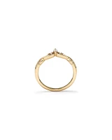 0.12 Carat TW Diamond Contoured Wedding band in 14kt Yellow Gold