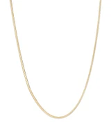 2.3mm Wide Herringbone Snake Chain Necklace in 10kt White Gold