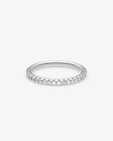 Alliance en or blanc 14 K avec diamants totalisant 0,34 ct