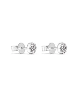 0.39 Carat TW Multistone Princess and Marquise Cut Diamond Stud Earrings in 10kt White Gold