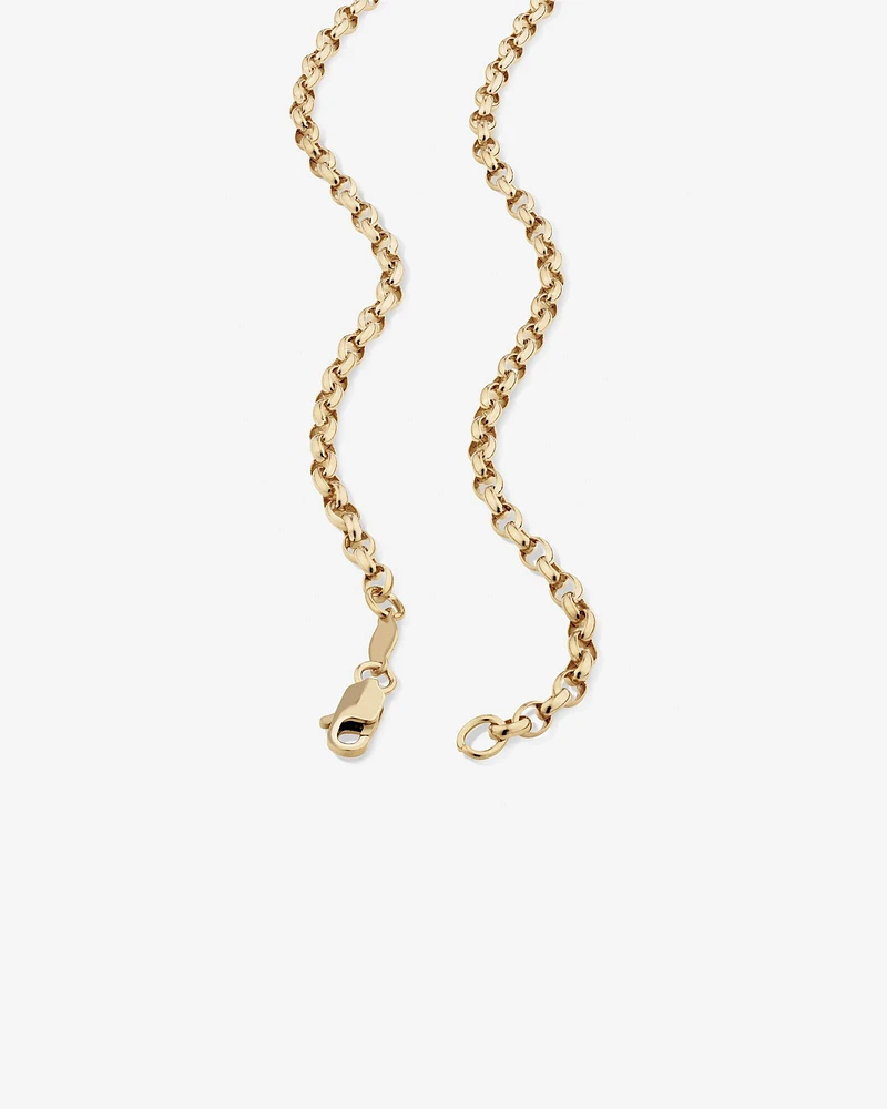 70cm (28") Oval Belcher Chain in 10kt Yellow Gold