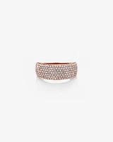 Diamond Pave Ring with 1.00 Carat TW Diamond in 10kt Rose Gold