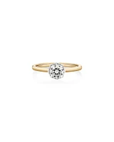 Southern Star Halo Engagement Ring with 0.50 Carat TW of Diamonds in 18kt Yellow & White Gold