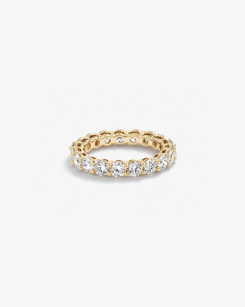 3.00 Carat TW Round Brilliant Laboratory-Grown Diamond Eternity Ring in 14kt Yellow Gold