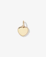 Mother of Pearl Love Heart Pendant in 10kt Yellow Gold