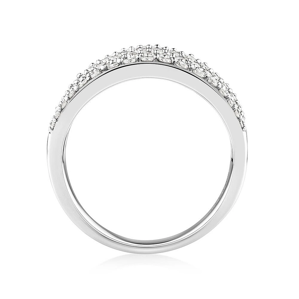 Pave Classic Ring with 1.50 Carat TW Diamond in 14kt White Gold