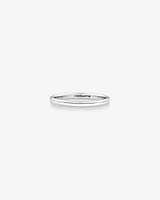 2mm High Domed Wedding Band in 10kt White Gold