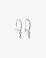 Double Drop Earrings with 0.48 Carat TW of Diamonds in 18kt White Gold