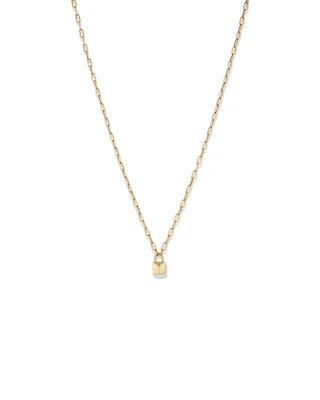 Signature Lock Necklace in 10kt Yellow Gold