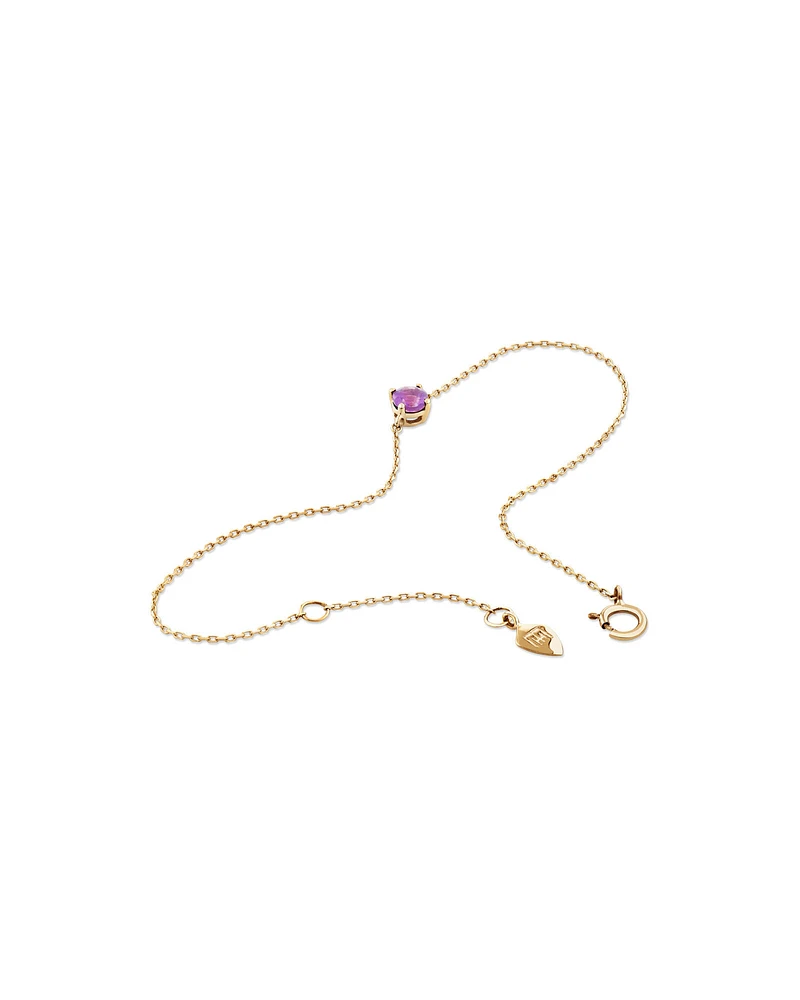 Bracelet with Amethyst in 10kt Yellow Gold