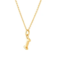 O Initial Pendant in 10kt Yellow Gold