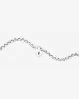 45cm (18") 5mm-5.5mm Width Heart Padlock Belcher Necklace in Sterling Silver