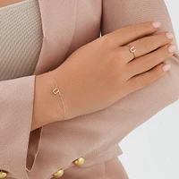 19cm (7.5") C Initial Bracelet in 10kt Yellow Gold