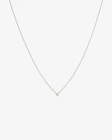 Mini Diamond Solitaire Necklace in 10kt White Gold