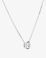 0.25 Carat TW Round Brilliant Diamond Bezel Set Pendant in 18kt White Gold