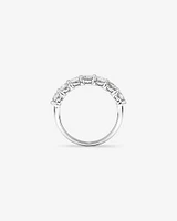 7 Stone Claw Wedding Ring with 1.61 Carat TW of Diamonds in 14kt White Gold