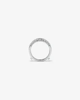 Bague complémentaire en or blanc 14 K avec diamants totalisant 0,70 ct