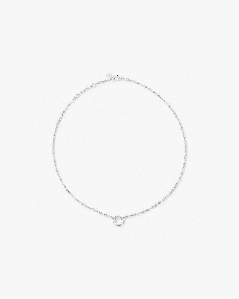 Chaîne à pendentif ouvert Belcher fine de 50 cm (20") en argent sterling