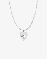 INXS Tim Farriss Engraved Guitar Pick Pendant with Chain in Recycled Sterling Silver