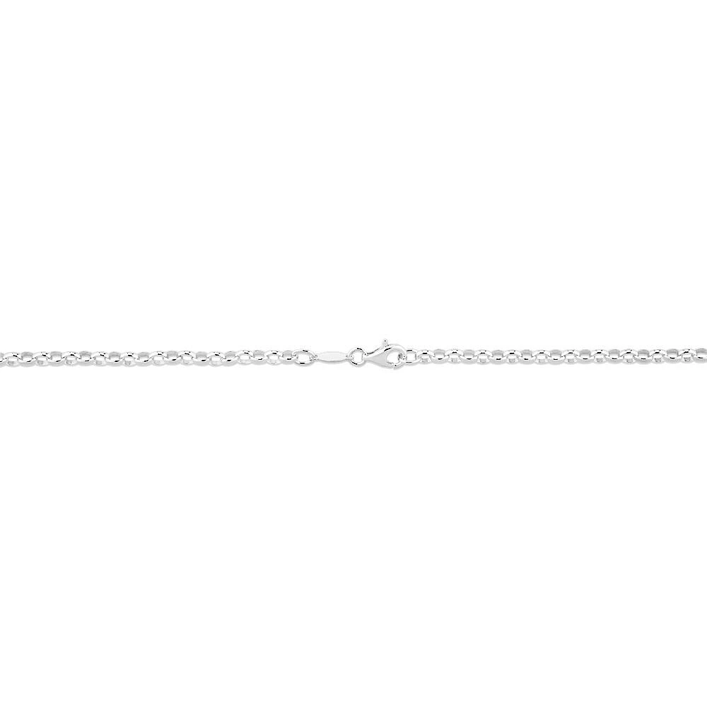 50cm (20") 3mm-3.5mm Width Belcher Chain in Sterling Silver